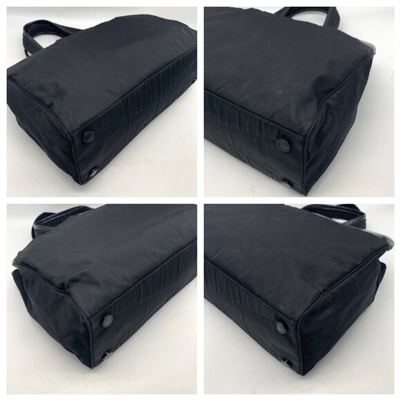 Prada Black Nylon And Leather Tessuto Tote Bag - Picture 6 of 12